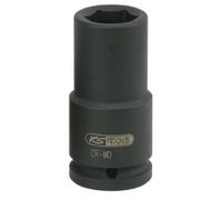 KS Tools 515.1428 - Douille longue à chocs 6 pans 3/4" - 28mm - En Chrome Molybdène - Uniquement pour utilisation à chocs