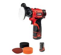 KS Tools - 515.4760F - Polisseuse sur batterie - Polisseuse voiture 12V - Avec accessoires - Pour renovation phare voiture - Efficace contre les rayures