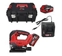 KS Tools - 515.4780F - Scie sauteuse sans fil 18V Brushless en coffret avec 2 batteries 4Ah et chargeur - Mouvement pendulaire 4 positions - Scie sauteuse professionnelle bois métal aluminium