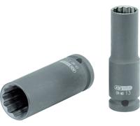 KS Tools 515.0944 - Douille longue à chocs 12 pans 1/2" - 12mm - En Chrome Molybdène - Uniquement pour utilisation à chocs