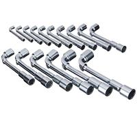 KS Tools - Clés à pipe 517.0441 - Boîte de 16 clés débouchées métriques 6 pans 8-24 mm