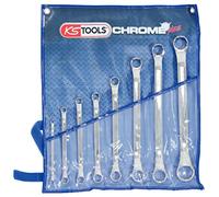 KS Tools 518.3100 Jeu de clés polygonales contre-coudées en pouce 8 pièces