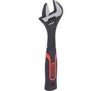 KS Tools - Clé à molette 577.0201 manche bi-matière 8'' L.200 mm en chrome Vanadium tête brunie