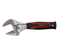 KS Tools 577.0202 - Clé à Molette à Ouverture Large avec Manche Bi-Matière, 8'' L.36 mm - Outillage Plomberie - Outil Polyvalent en Chrome Vanadium - Ultra Résistant - Vissage et Dévissage de Boulons