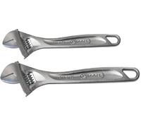 KS TOOLS 577.0299 Jeu de 2 Clés à Molette, 10" - 12" Chromé Satiné