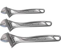 KS TOOLS 577.0399 Jeu de 3 clés à molette, 10'' - 12'' - 15'' 4042146139349, Chromé Satiné