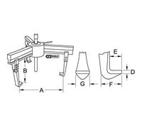 KS Tools 630.2301 Extracteur universel à 3 griffes 150-700 mm