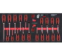 KS Tools 7111029 SCS Jeu de tournevis, 29 pièces, 1/1 Tapis de Système