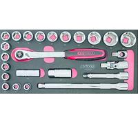 KS Tools Module de douilles et accessoires 1/2'' 713.1024 ULTIMATE® Mousse imputrescible 24 pièces