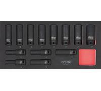 KS Tools 713.1032 - Module de douilles longues à chocs 1/2'' 12 pans - 13 pièces