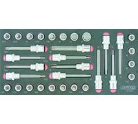 KS Tools 713.5009 - Module de douilles tournevis 1/2'' - Gamme ULTIMATE® - Empreinte des outils découpée au laser - Résistant aux huiles et produits chimiques - Mousse imputrescible - 32 pièces