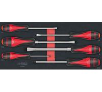 KS Tools 713.5015 - Module de tournevis Fente - Pour vis PHILLIPS® - Gamme ULTIMATE® - Empreinte des outils découpée au laser - Mousse imputrescible - 6 pièces