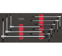 KS TOOLS - 713.5017 - Module 8 clés mâles 6 pans avec poignée en T pour servante - clés allen de 2 à 10 mm