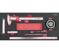 KS Tools 713.8007 - Module d'outils de mesure - Pour servantes et établis - Empreinte des outils découpée au laser - Mousse imputrescible - 7 pièces