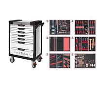 Servante ULTIMATE blanche 7 tiroirs équipée de 429 outils KS TOOLS - 803.7425