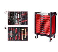 Servante ULTIMATE rouge 9 tiroirs équipée de 114 outils KS TOOLS - 809.9114