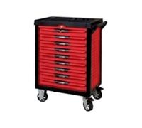 KS Tools 809.9283 - Servante d'atelier 9 tiroirs - Gamme ULTIMATE® - Système de fermeture centralisé par serrure - 4 roues robustes - Equipée de 283 outils - Couleur Rouge