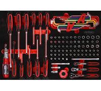 KS TOOLS jeu de douilles / tournevis 1/4'', 105 pièces 811.0105