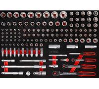 KS TOOLS Jeu de clés à douille 1/4'' + 3/8'' + 1/2'' dans insert en mousse, 139 pcs ( 811.0139 )