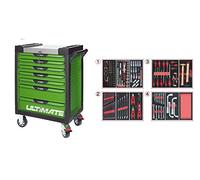 KS Tools, 817.7184, Servante ULTIMATE verte 7 tiroirs équipée de 184 outils