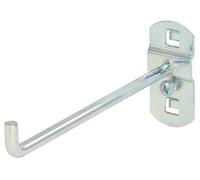 KS Tools 860.0811 - Crochet 90° 125mm Ø6mm - Epaisseur du plateau 1,5 mm - Vis de fixation inclus - Zingué