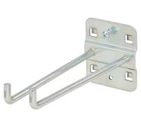 KS Tools 860.0819 - Double crochet 90° 150mm Ø6mm - Epaisseur du plateau 1,5 mm - Vis de fixation inclus - Zingué