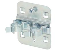 KS Tools 860.0833 - Double crochet d'accroche rapide 19 mm - Epaisseur du plateau 1,5 mm - Vis de fixation inclus - Zingué