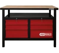 KS Tools 8650004 Établi avec 6 tiroirs, H840 x L 1200 x T600 mm (l x H x P) 1200 x 840 x 600 mm