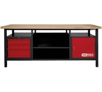 KS Tools 8650201 ETABLI XXL avec 3 tiroirs et 1 porte (l x H x P) 2000 x 840 x 680 mm