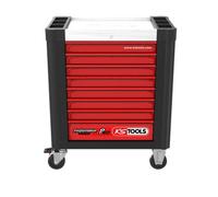 PERFORMANCEplus P10 Carro de taller NEGRO/ROJO con 8 cajones