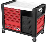 KS Tools 8735008 Servante datelier Tôle dacier Couleur: noir, rouge