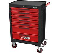 KS Tools 897.0007 Servante d'atelier EcoLine Noir/Rouge 7 Tiroirs | Servante d'atelier ECOline NOIR/ROUGE 7 tiroirs, vide, rangement atelier