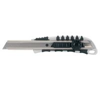 KS Tools - 907.2141 - Cutter manche bi-matière - cutter professionnel à retour de lame automatique 18 mm L.190 mm