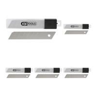 KS Tools - 907.2166 - Boîte de 10 lames de cutter 100 x 18 mm - Pour cutter professionnel 907.2141 - Epaisseur de 0,5 mm - Avec lame sécable (Lot de 5)