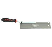 KS Tools Scie à dos réversible travaux de finition 250 mm 2 angles 13 TPI poignée bi-matière