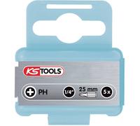 KS Tools 1/4" Embouts EDELSTAHL, pack de 5, 25mm, PH1 Quantité:5