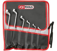 Ks Tools 911.0360 - Jeu de 6 Clés polygonales contre-coudées TORX® - en trousse - En chrome Vanadium - Finition Satinée