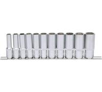 KS TOOLS Jeu de douilles à 6 pans 3/8" long 11 pces 8-19 mm - 911.0611