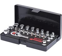 KS Tools 911.0623 Mini-coffret de douilles F6 1/4'' CHROMEmat 23 pièces | Coffret de douilles 1/4'', 23 pcs., outillage professionnel, chrome vanadium