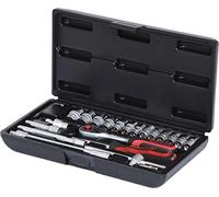 KS Tools 911.0625 Coffret de douilles F6 1/4'' CHROMEmat 25 pièces | Coffret de douilles 1/4'', 25 pcs., outillage professionnel, chrome vanadium