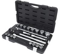 KS Tools - Coffret de douilles 12 pans 3/4'' 911.0751 - FlankTraction Chrome Vanadium satinée 21 pièces