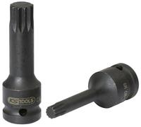 KS Tools 911.0949 - Douille longue à chocs mâle XZN® 1/2" - M9 - En Chrome Molybdène - Uniquement pour utilisation à chocs