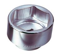 KS Tools 911.1077 - Douille 6 pans - 1'' - 77 mm - Version courte - En Chrome Vanadium - Finition satinée