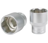 KS Tools 911.1212 - Douille F6-1/2" - 12 mm - Gamme CHROMEmat - Profil Superlock - En Chrome Vanadium - Finition satinée