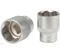 KS Tools 911.1219 - Douille F6-1/2" - 19 mm - Gamme CHROMEmat - Profil Superlock - En Chrome Vanadium - Finition satinée