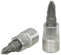KS Tools 911.1402-E Douille tournevis - 1/4" - L.37 mm - PZ2 - CHROMEmat - sur support