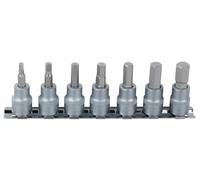 KS Tools Jeu de douilles 1/4" 6 pans intérieur, 7 pièces 2,5–8 mm