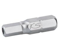 KS Tools 911.2964 Embout de vissage KS 6 pans percé 7/64"- entraînement 6.35 mm, L.25 mm unité