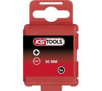 KS Tools Embout cruciforme PZ 0 911.3348 nickelé E 6,3 5 pièces