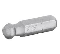 KS Tools 911.3705 Embout de visseuse | Embouts de vissage 1/4'' 6 pans à tête sphérique, 25mm, 4mm, pack de 5, chrome vanadium